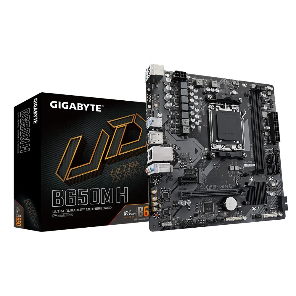 Gigabyte B650M-H AMD Socket AM5 DDR5 PCIe 4.0 x4 M.2 Motherboard