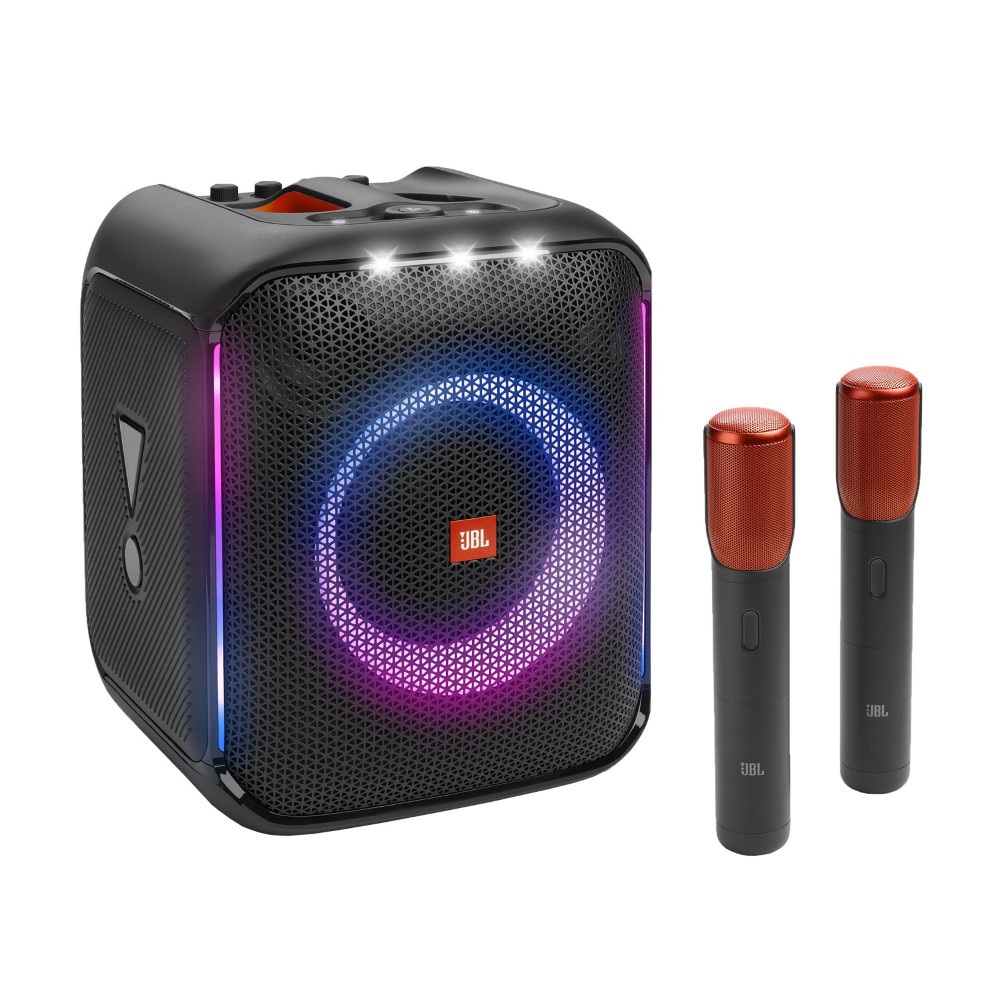 JBL PartyBox Encore 2 Portable Bluetooth Party Speaker with 2 Wireless Microphones | 100W RMS | AI Sound Boost | Bluetooth 5.4 | Auracast™ | IPX4 Splash Proof | 15 Hours Battery JBLPBENCORE2-2MIC