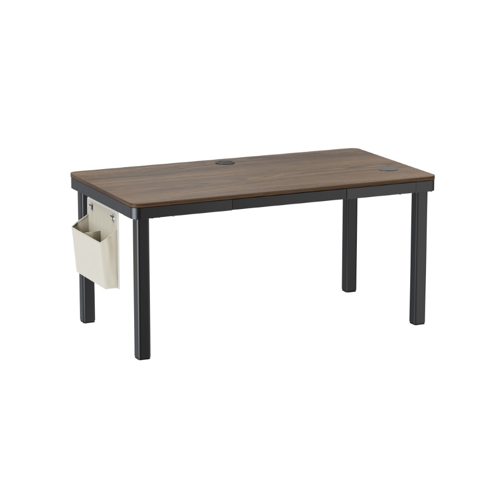 MXG Creatorlift – Ergonomic Height Adjustable Motorized Desk with Drawer, Wireless Charger & Cable Management Tray - Walnut