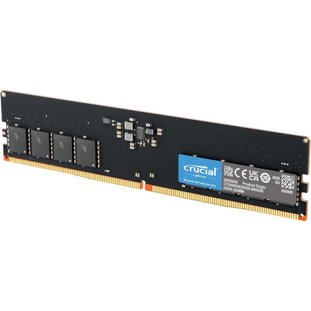 Crucial 32GB DDR5 4800MHz UDIMM Desktop RAM | CT32G48C40U5 | CL40 | PC5-38400 | 1.1V