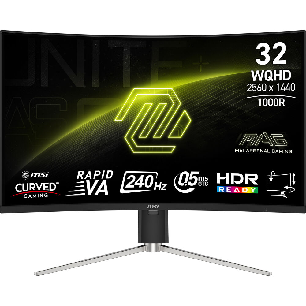 MSI MAG 325CQRXF E2 31.5 Inch QHD 2560 x 1440 HDR 240 Hz Curved 1000R Gaming Monitor (Open Box)