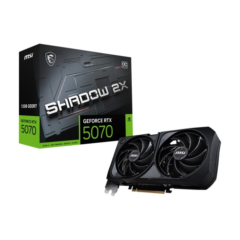MSI SHADOW GeForce RTX 5070 12GB 2X OC GDDR7 PCIe 5.0 x16 Graphics Card