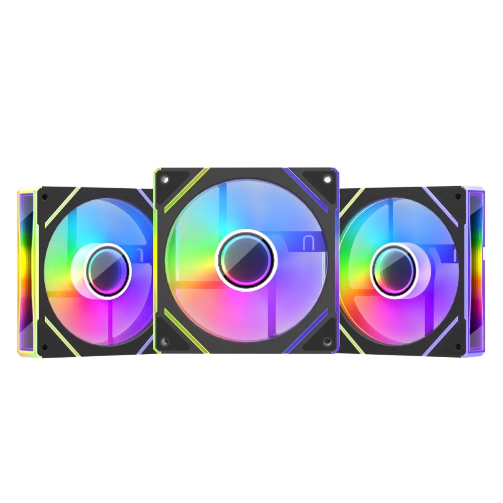 1st Player FC7 ARGB 120mm Case Fan Black Pack of 3