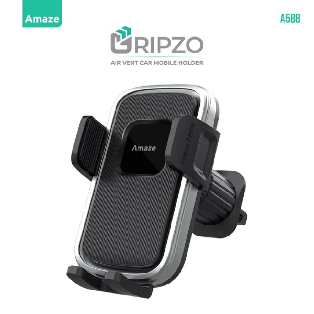 Amaze A588 Gripzo Air Vent Car Mobile Holder - Black