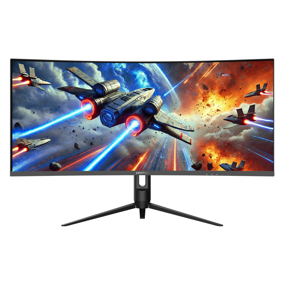 KOORUI G3441XC 34 Inch 240Hz 1ms MPRT sRGB 125%, Adobe RGB 102%, UWQHD VA 1500R Curved Gaming Monitor, HDR 400, 21:9 Aspect Ratio, AMD FreeSync Premium, 95% DCI-P3, Height Adjustable and Swivel Stand
