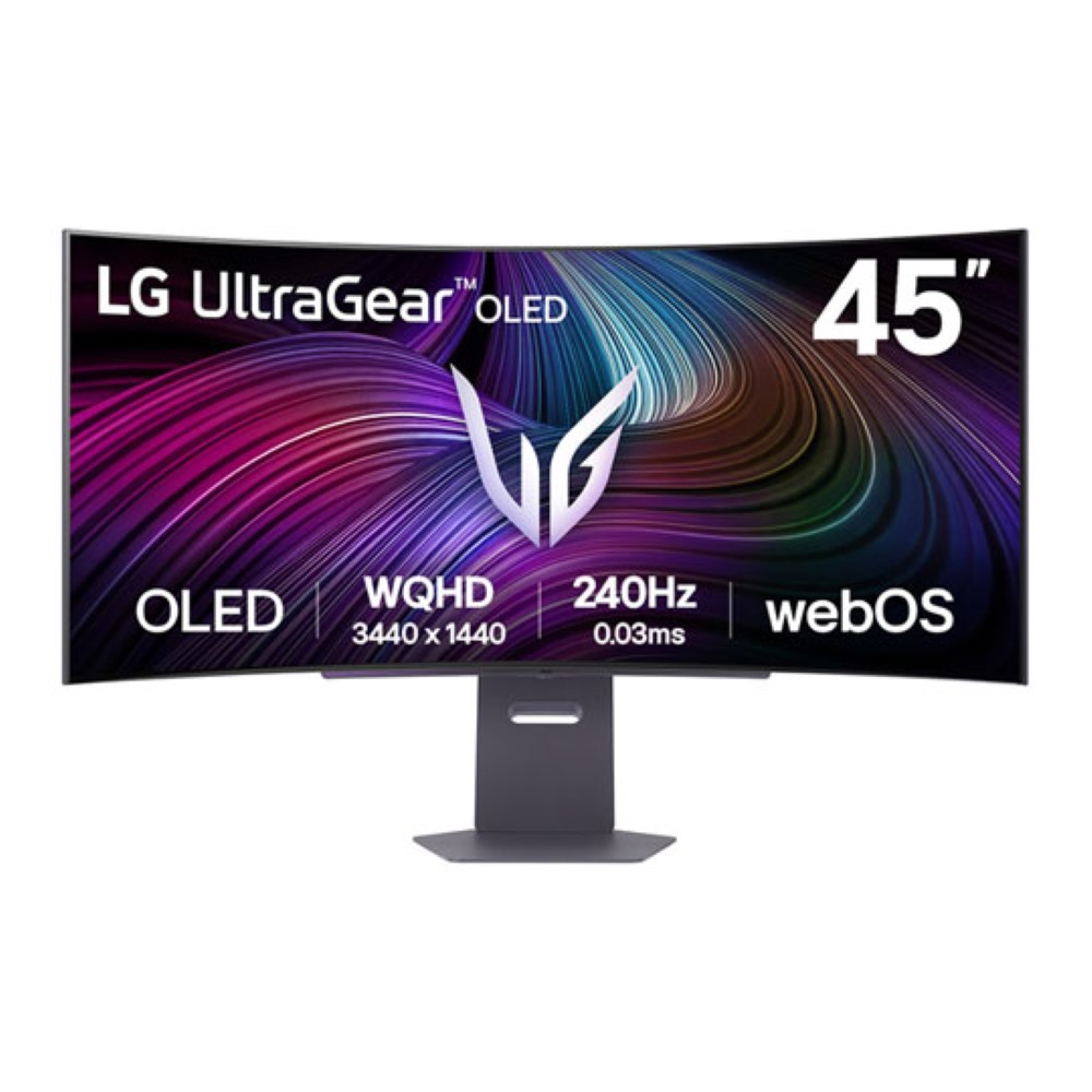 LG UltraGear OLED 45GX90SA-B 45 Inch WQHD 240Hz 0.03ms G-Sync Compatible 800R Curved DCI P3 98.5% Type-C PD 65W HDMI 2.1 Gaming Monitor