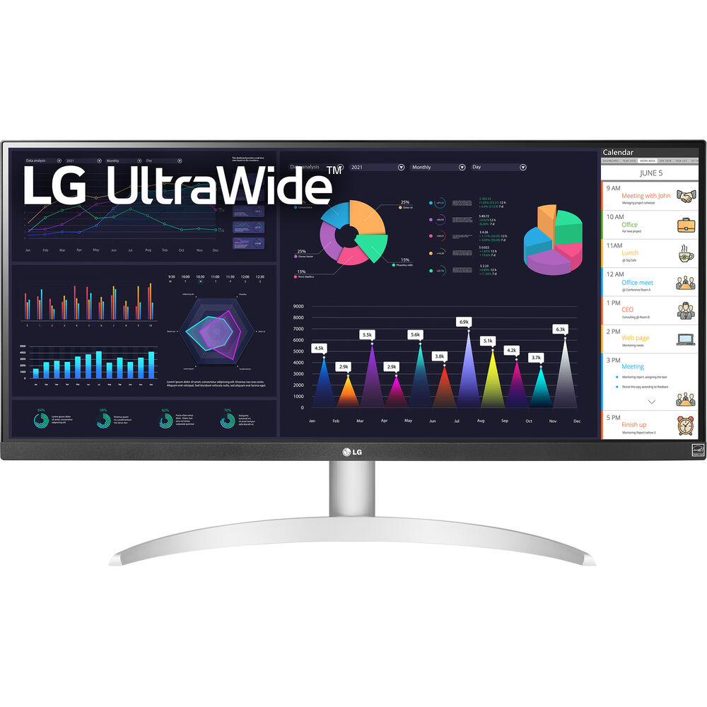 LG UltraWide 29WQ600 29 Inch Full HD 100Hz 5ms Response Time IPS Panel SRGB 99% Type-C Monitor