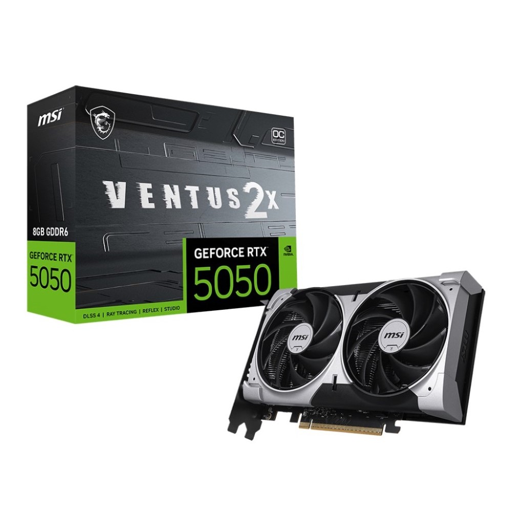 MSI GeForce RTX 5050 VENTUS 2X OC 8GB GDDR6 PCIe 5.0 x16 Interface Graphics Card