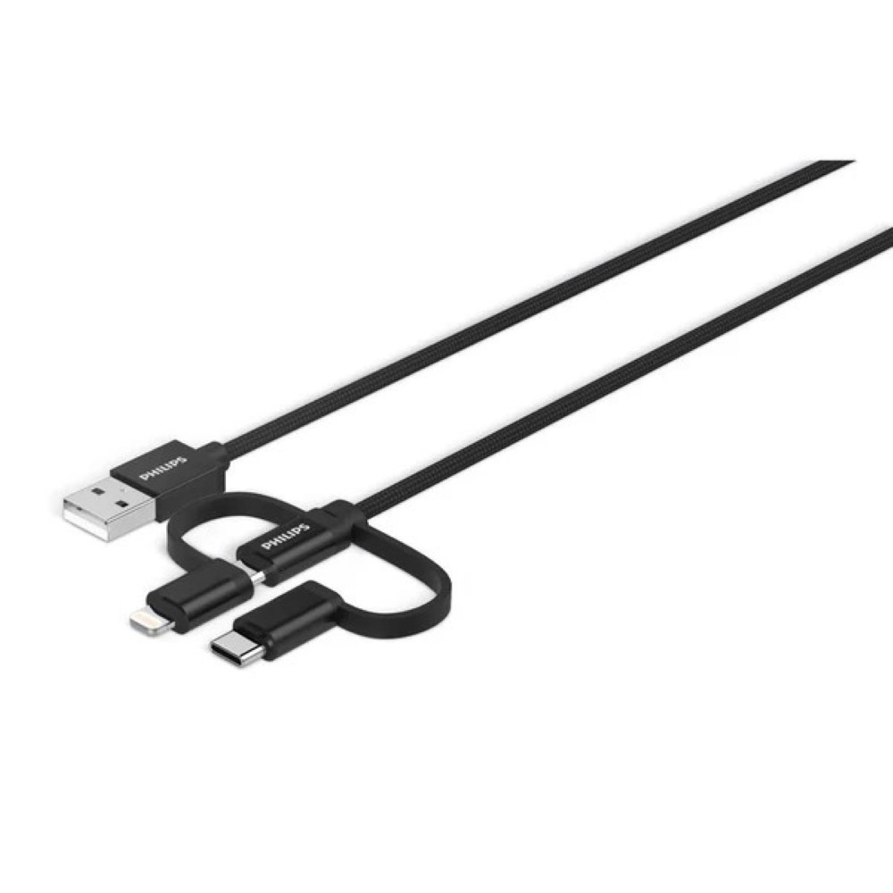 Philips DLC3106T 3-in-1 Lightning USB C Micro USB Cable