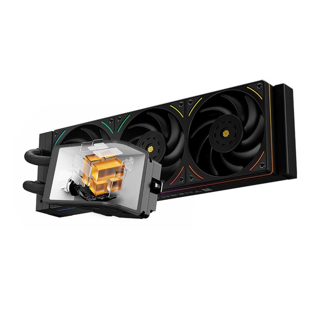 Thermalright Wonder Vision 360 UB ARGB Black CPU AIO Liquid Cooler - Rotatable 6.67 Curved Screen 3D Effect 2K Resolution