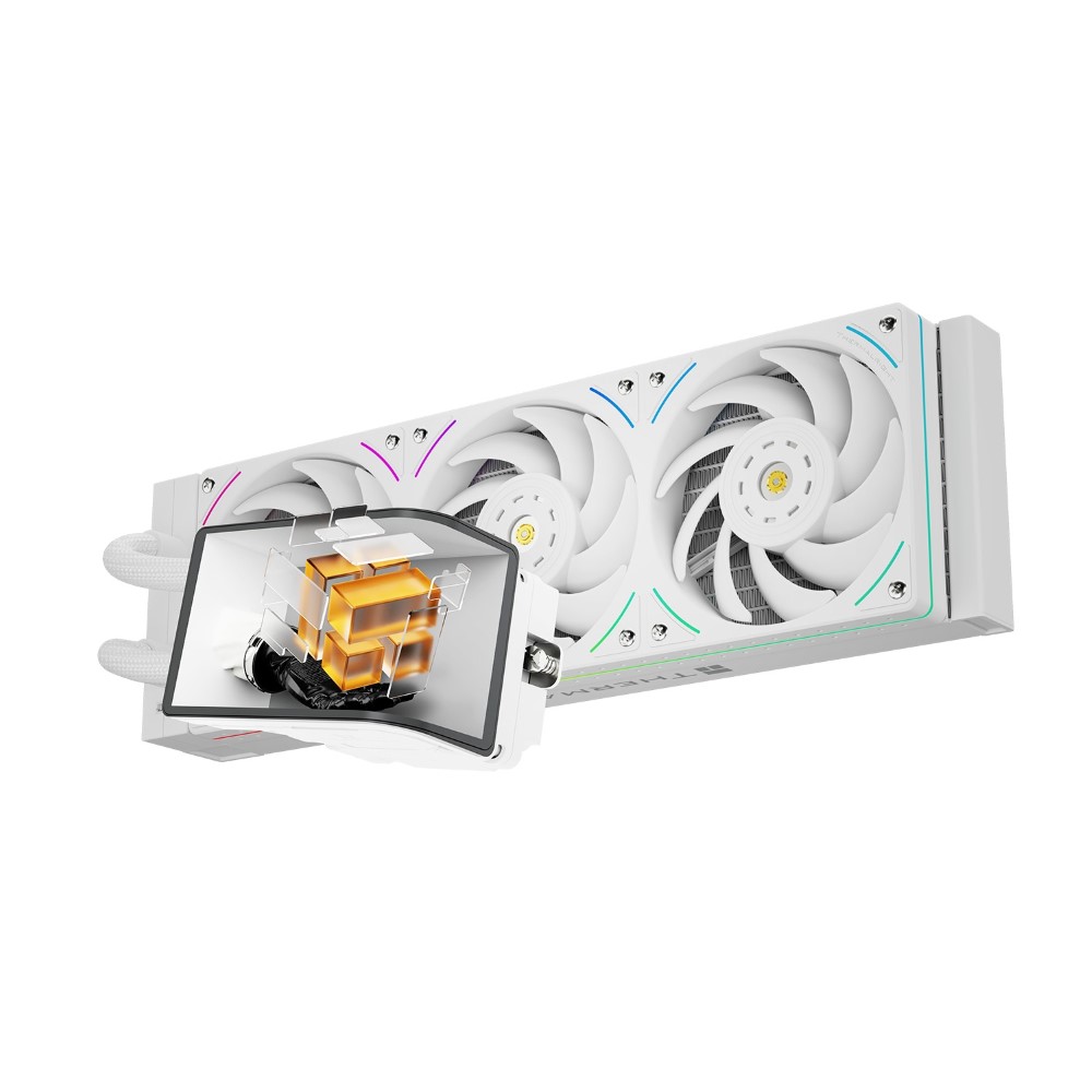 Thermalright Wonder Vision 360 UB ARGB White CPU AIO Liquid Cooler - Rotatable 6.67 Curved Screen 3D Effect 2K Resolution