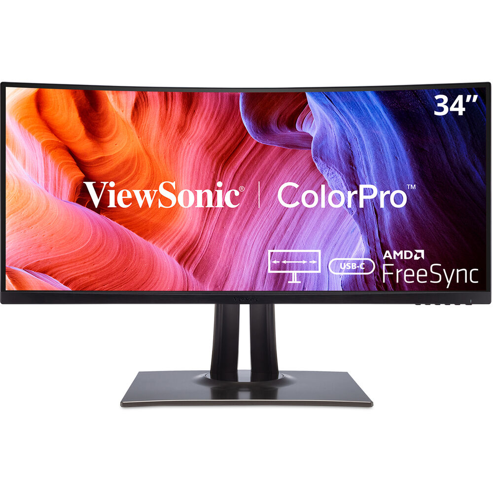 ViewSonic VP3481A 34 Inch 21:9 Curved FreeSync 100 Hz USB Type-C Docking LCD Monitor