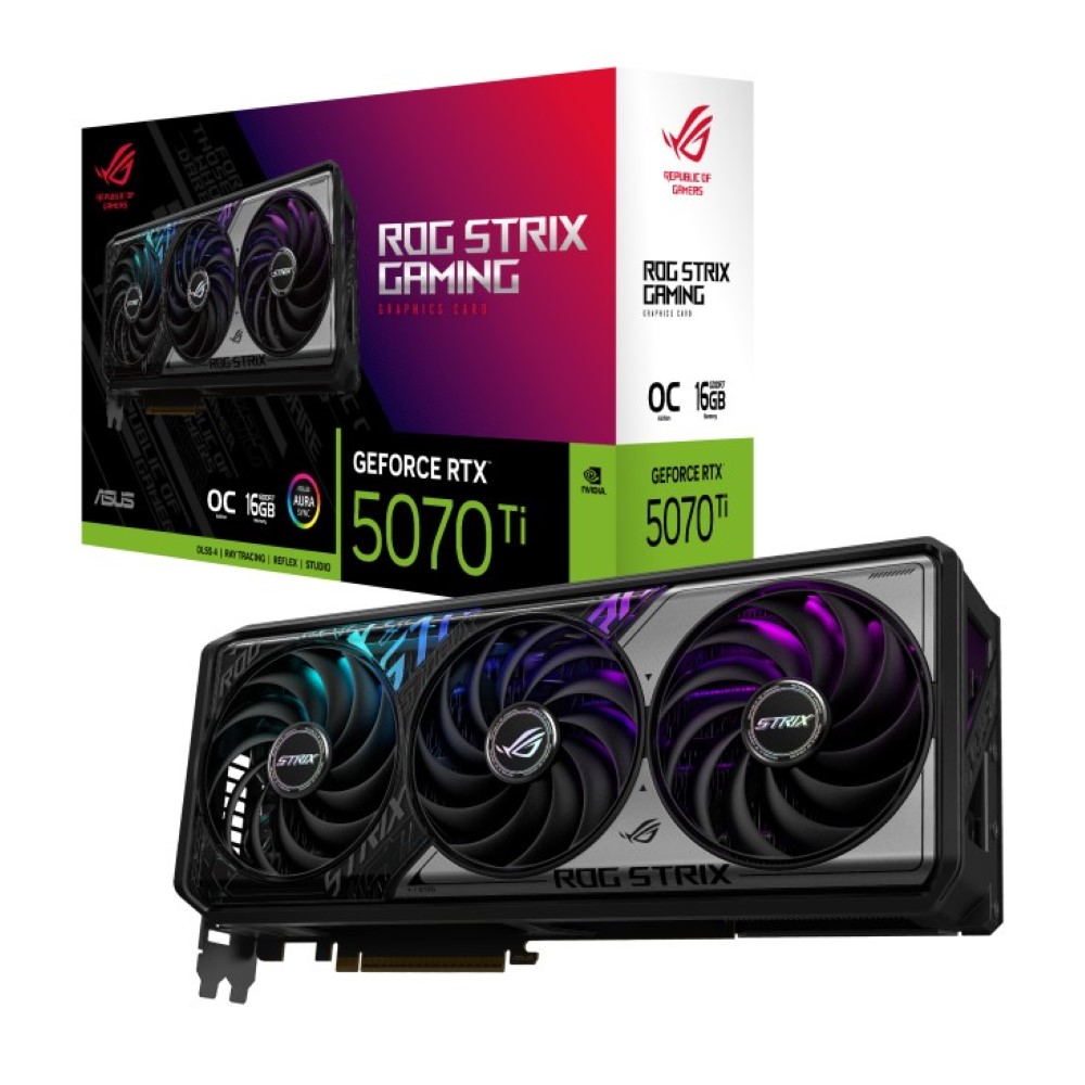 ASUS ROG Strix GeForce RTX 5070 Ti OC Edition 16GB 256-Bit GDDR7 PCI Express 5.0 DLSS 4.0 Graphics Card