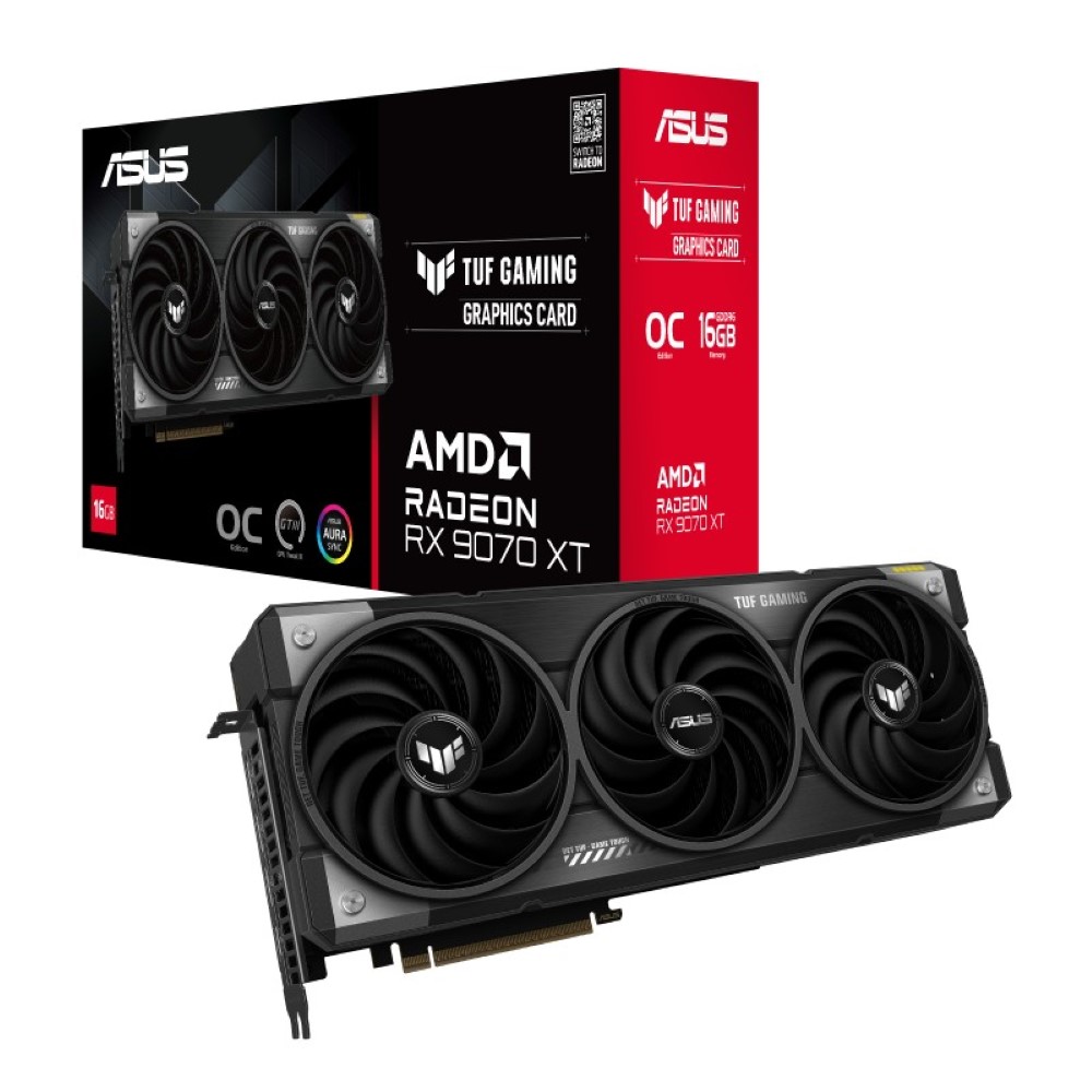 ASUS TUF Gaming Radeon RX 9070 XT OC Edition 16GB GDDR6 Gaming Graphics Card