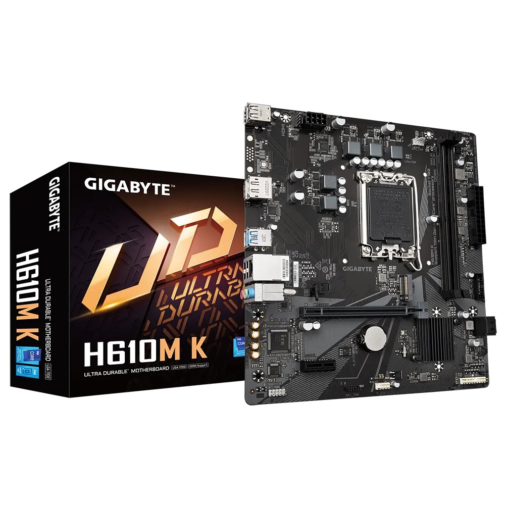 Gigabyte H610M K DDR5 Intel LGA1700 MicroATX Motherboard