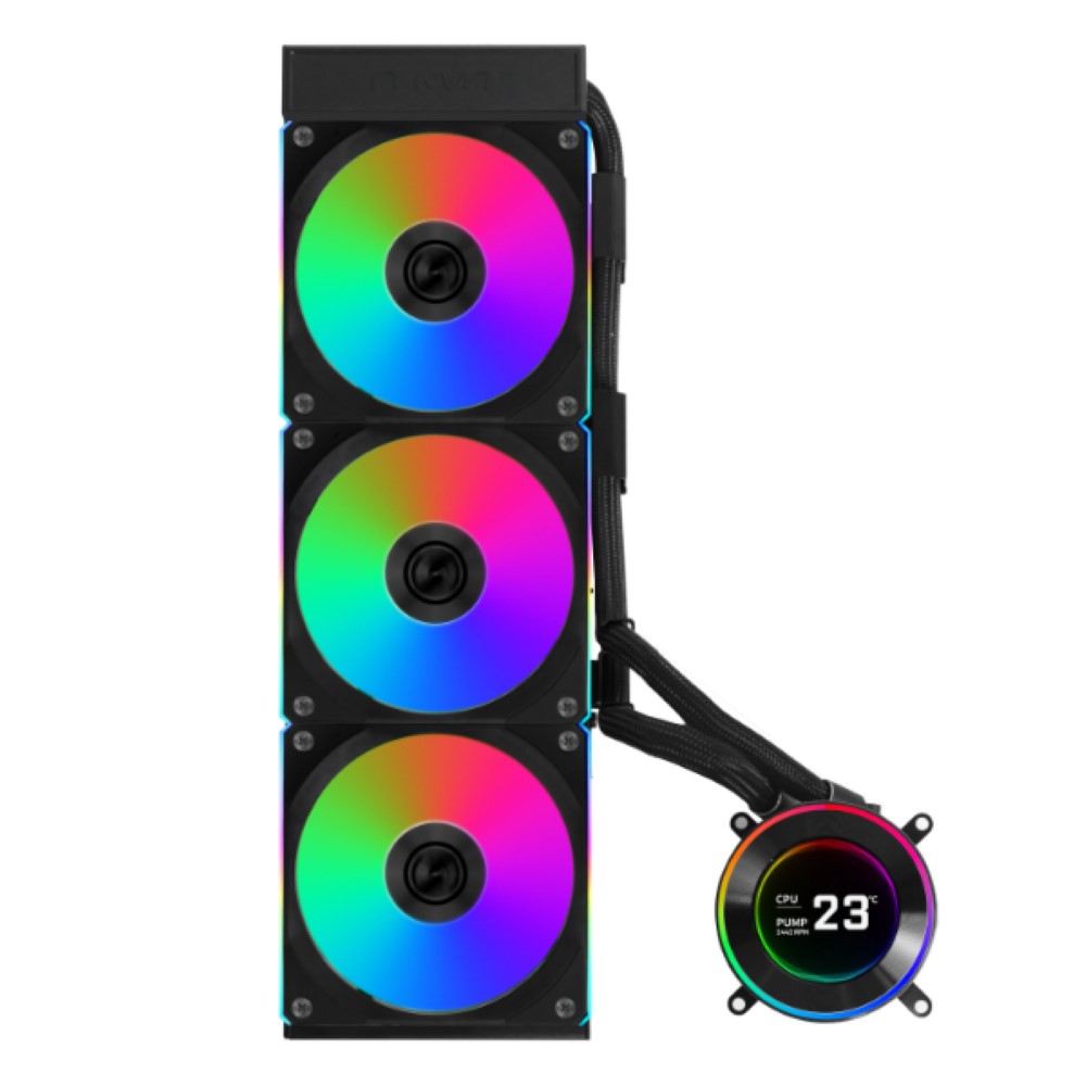 Lian Li Hydroshift II LCD-C 360CL with UNI Fan CL Wireless Liquid Cooler - Black