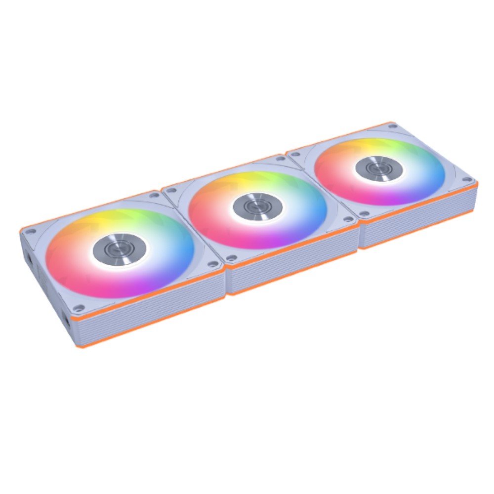 Lian Li UNI FAN CL120 Reverse Blade Wireless White RGB Triple Fan Pack - 120mm
