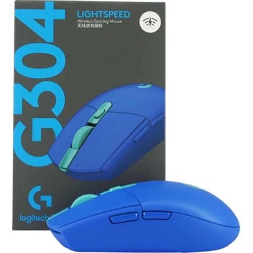 Logitech G304 LIGHTSPEED Wireless Gaming Mouse HERO Sensor 200-12,000 DPI, 6 Buttons Blue