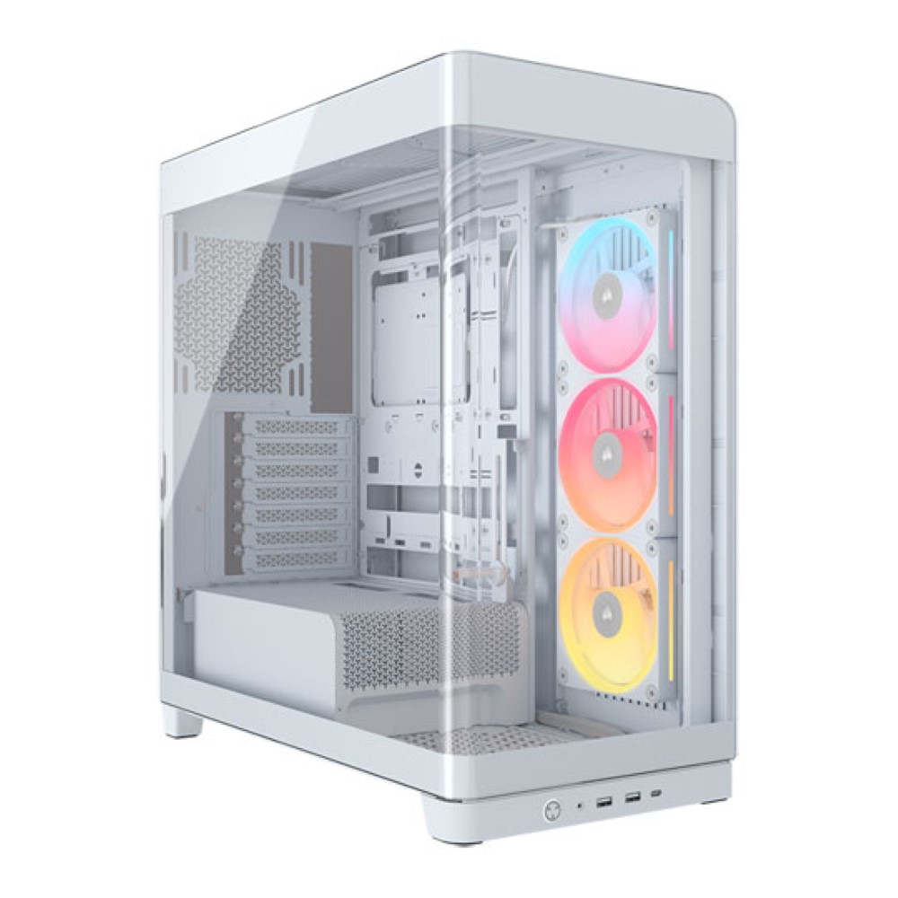 Corsair Frame 4500X LX-R RGB iCUE Link Panoramic Glass Mid-Tower PC Case - White