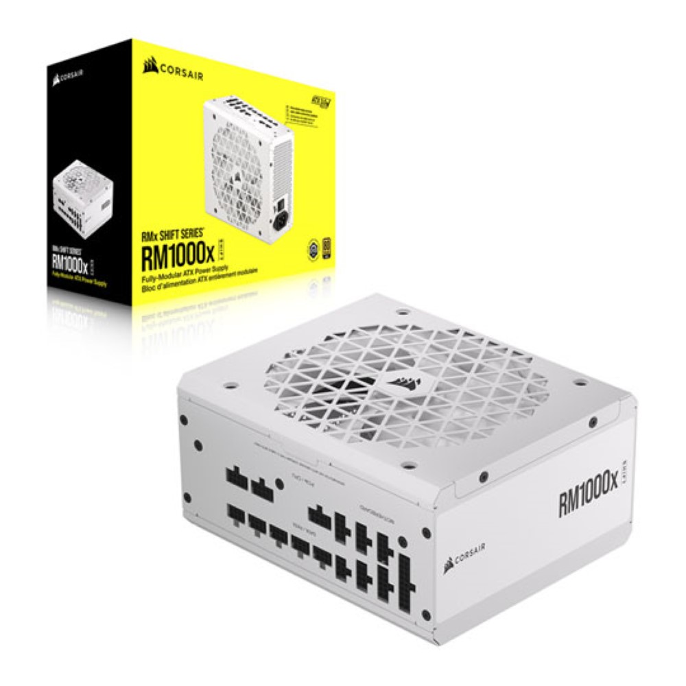 Corsair RMx Series RM1000x Shift 80 PLUS Gold Fully Modular ATX Power Supply - White (UK)