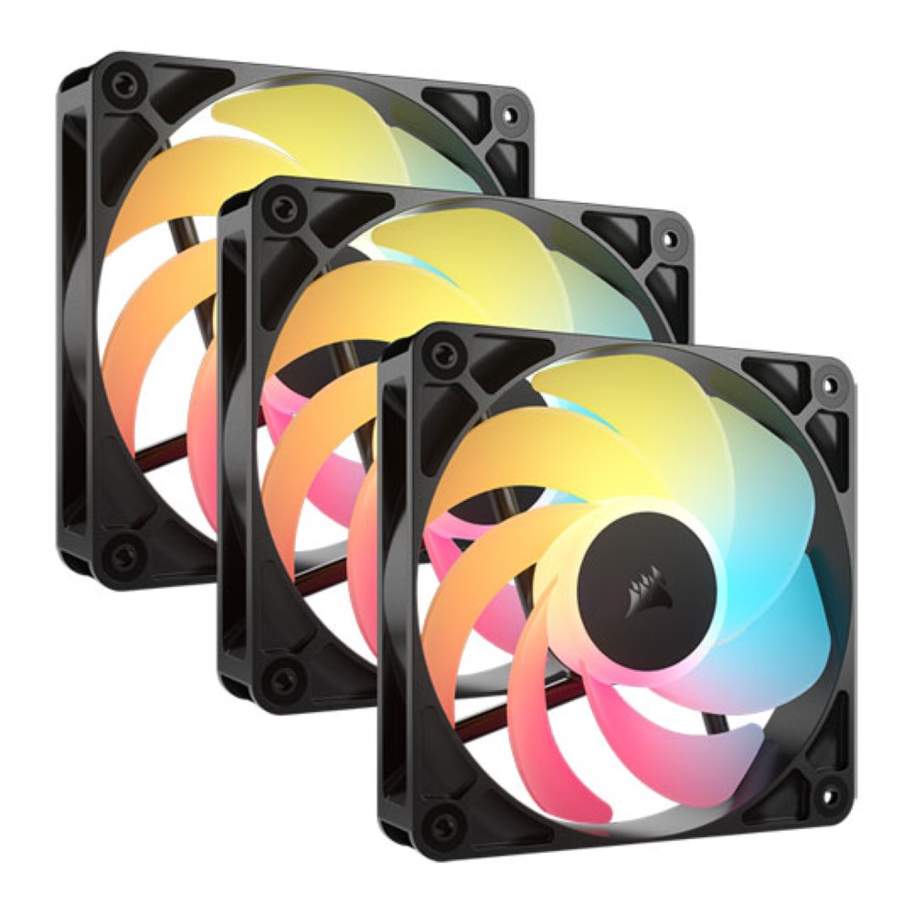 Corsair RS120-R ARGB 120mm PWM Reverse Fan 3-Pack - Black