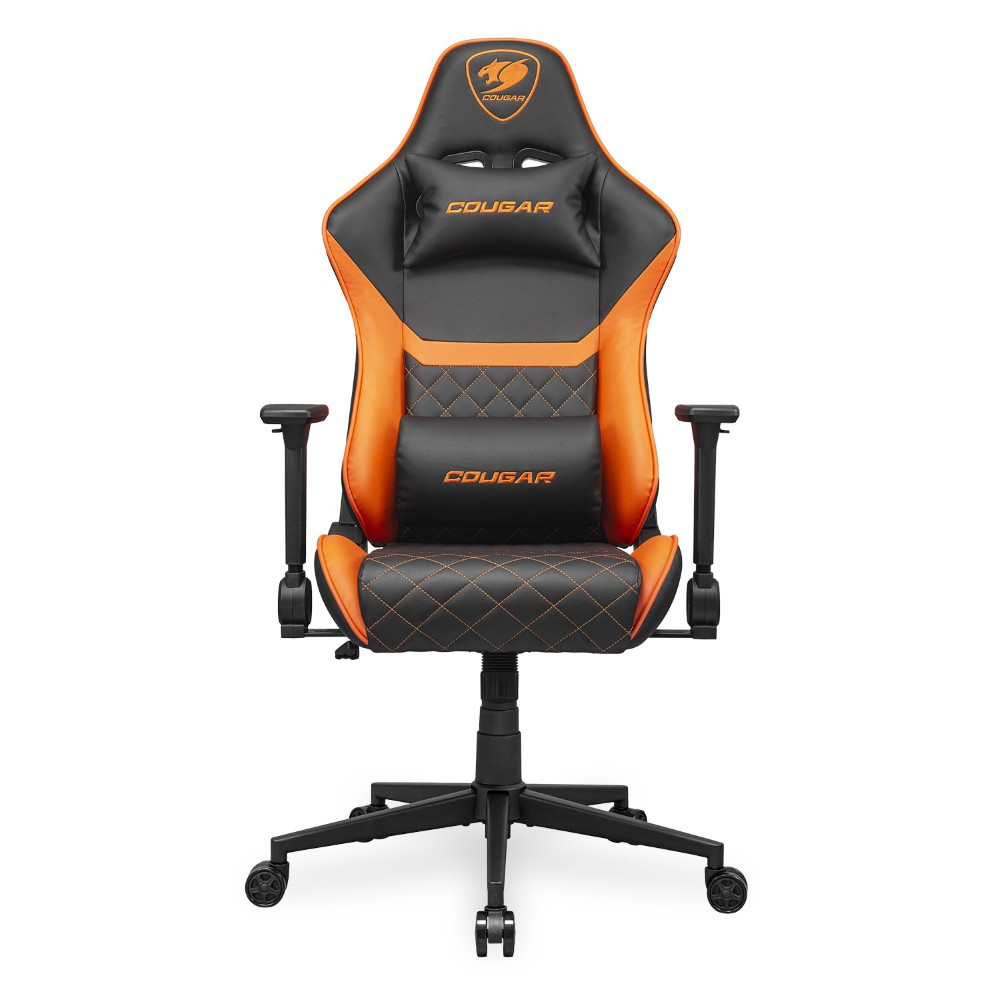 Cougar Armor One V2 4D Folding Armrests Reclining, Piston Lift Height Adjustment Gaming Chair Black/Orange