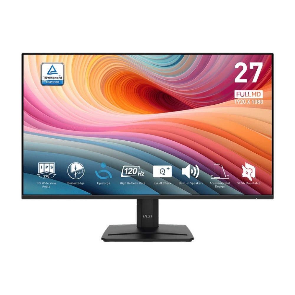 MSI PRO MP275 E2 27 Inch Full HD (1920x1080) HDR 120 Hz 1ms (MPRT) / 4ms (GTG) IPS Monitor