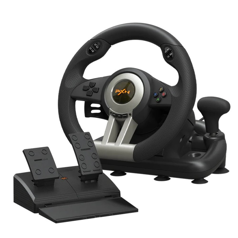 PXN V3 Pro Gaming Racing Steering Wheel - Black