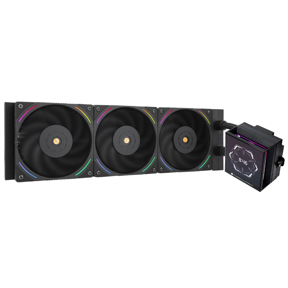 Thermalright Hyper Vision 360 ARGB AIO CPU Liquid Cooler - Magnetic Fixed 3.95 Inch LCD Display Screen, 2150RPM PWM Fans, for AMD AM4/AM5 & Intel LGA1150/1151/1200/2011/1700/1851 - Black