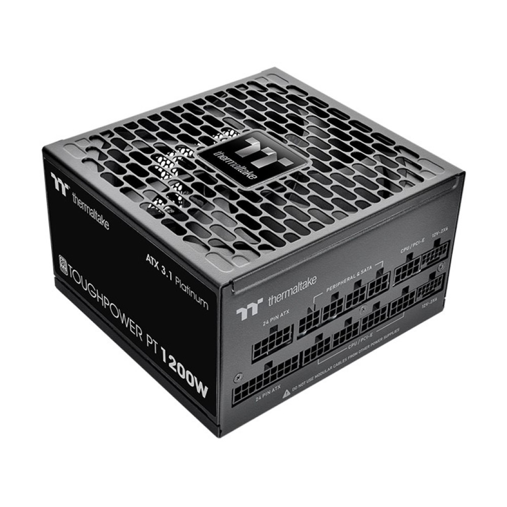 Thermaltake Toughpower PT 1200W 80 Plus Platinum Power Supply - ATX 3.1 600W 12V-2x6 Connector Included, Full Modular