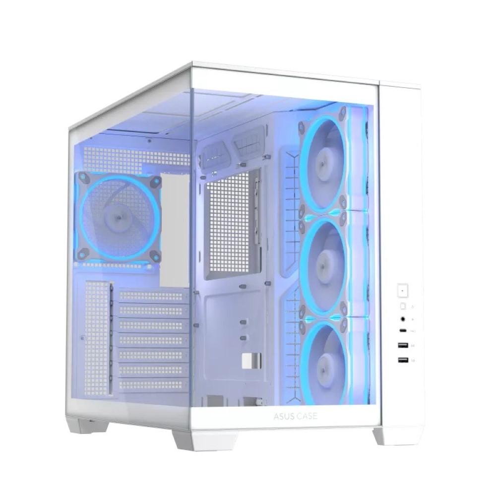 ASUS A32 Plus TG ARGB ATX PC Case - White