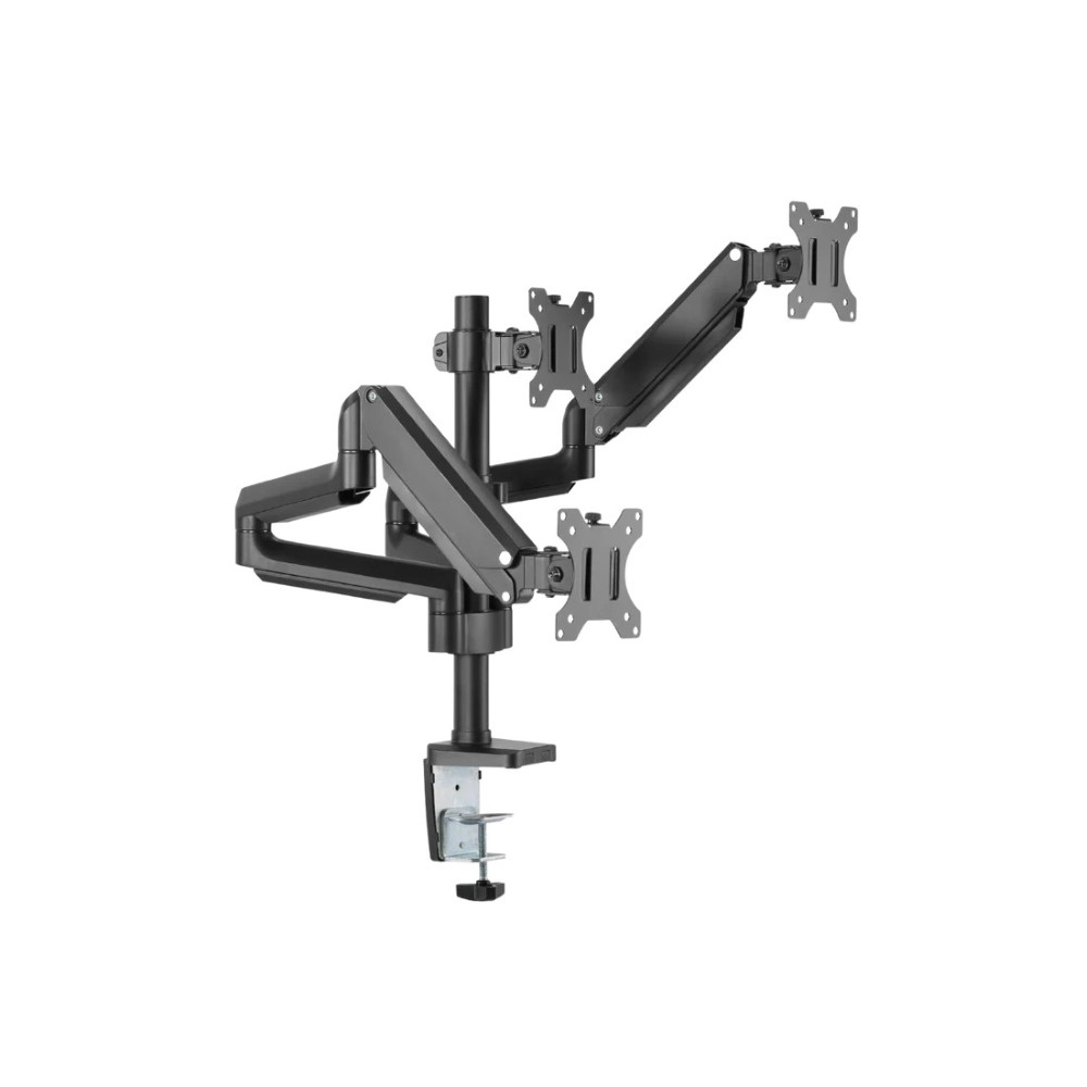 Twisted Minds Premium Triple Monitors Aluminum Pole Mounted Gas Spring Monitor Arm – TM-26-C018P