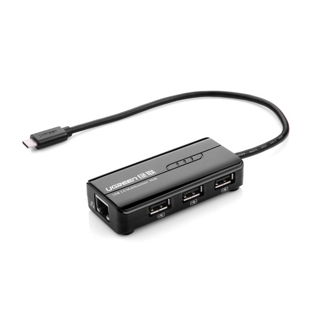 UGREEN 30289 USB Type C 3 Port Hub with Fast Ethernet
