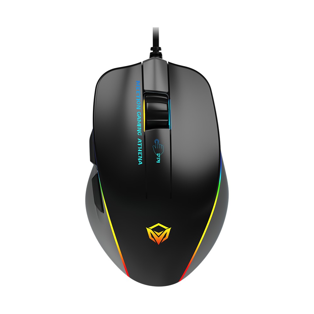 Meetion GM23 2023 RGB Circulation Backlit Wired Gaming Mouse - Black