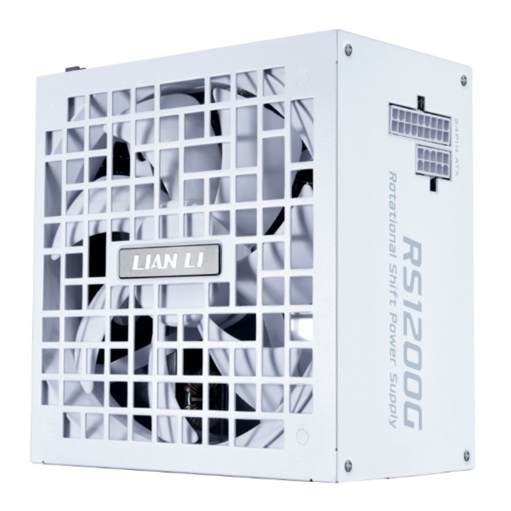 Lian Li RS 1200W Fully Modular 80+ Gold PCIE 5.1 Black PSU with Hub ATX 3.1 - White