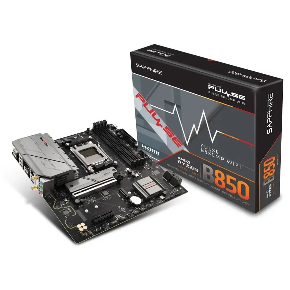 Sapphire Pulse B850M Wifi DDR5 AMD AM5 microATX Motherboard