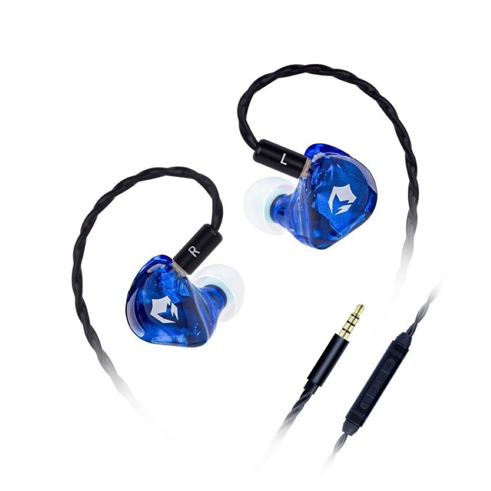 EPZ G10 Earphones Wired HIFI 10MM LCP Dynamic Driver IEM In Ear Monitor 0.78 2 Pin Detachable Cable Earbuds Gaming Headset - 3.5mm With Mic - Sea Blue