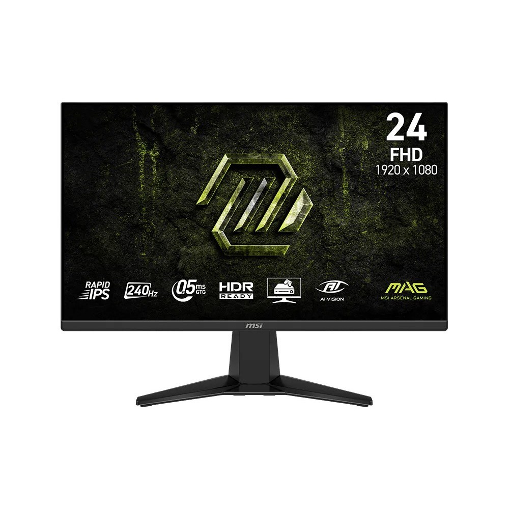 MSI MAG 245F X24 Gaming Monitor 24 Inch Rapid IPS Display FHD Resolution 240Hz Refresh Rate 0.5 (GtG) Response Time AMD FreeSync Premium Technology Black