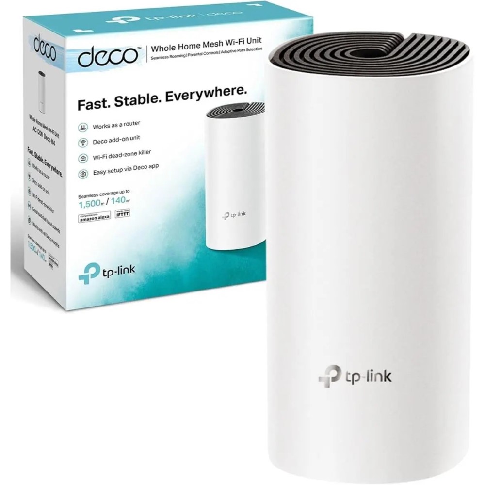 TP-Link Deco M4 AC1200 Whole Home Mesh Wi-Fi System – 1 Pack