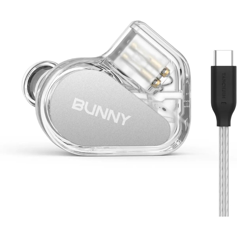 Tanchjim Bunny Gaming Earphones with Single Dynamic Dual-Chamber Driver, Wired Earbuds IEM, 1DD 0.78 2pin Monitor with Bass Boot Maze Cavity, Entry-Level HiFi in-Ear Headphones with Mic - Type-C