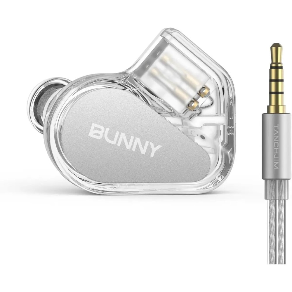 Tanchjim Bunny Gaming Earphones with Single Dynamic Dual-Chamber Driver Wired Earbuds IEM 1DD 0.78 2pin Monitor with Bass Boot Maze Cavity Entry-Level HiFi in-Ear Headphones with Mic - 3.5mm