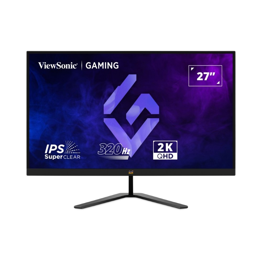 ViewSonic VX2766-2K-PRO-9 27 2K QHD Gaming Monitor with 320Hz Refresh Rate G-Sync Compatible, Ultra-Smooth Performance Dual HDMI & DisplayPort Connectivity