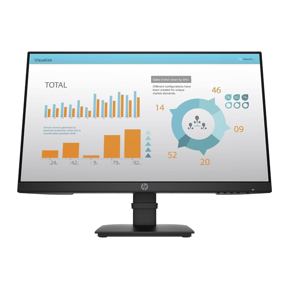 HP P24 G4 23.8 Inch Full HD 1920×1080p IPS, 75Hz, HDMI Display Port VGA Monitor (Used)