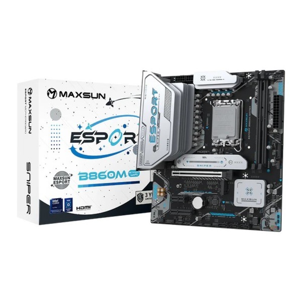 Maxsun eSport B860M Sniper Wifi DDR5 Intel Ultra Series 2 microATX Motherboard