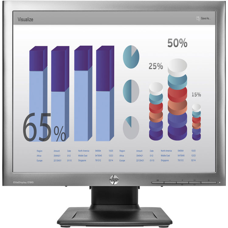 HP E190i 18.9 Inch EliteDisplay Widescreen LED Backlit IPS Monitor (Used)