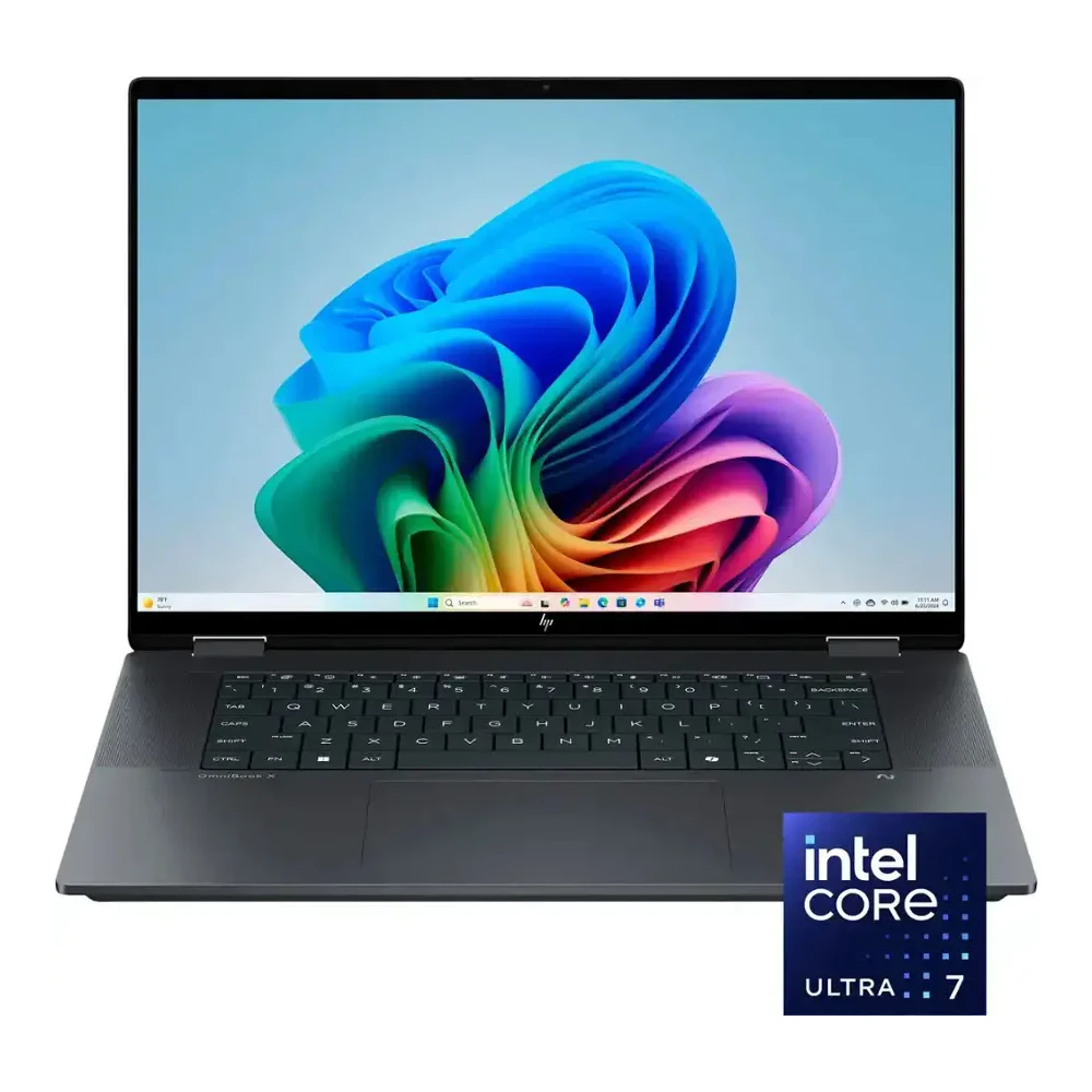 HP Omnibook X Flip 2 in 1 16-AS000 Intel® Core Ultra 7 256V, 16GB Ram LPDDR5, 512GB SSD NVMe, Intel® Arc™ 140V GPU (8GB) Graphics, 16 Inch 2K (1920x1200) Touch, Backlit KB, Windows 11, With Hp Pen Stylus Eclipse Gray.