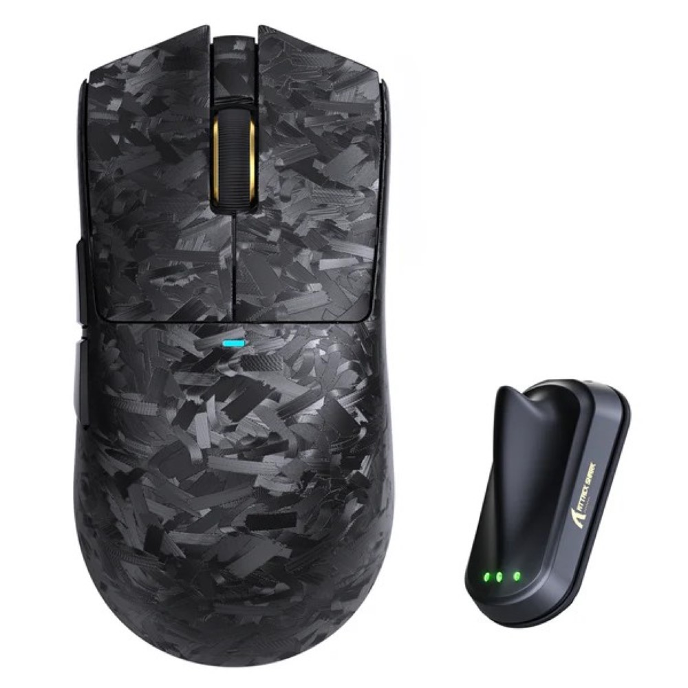 ATTACK SHARK X11 ULTRA Carbon Fiber Wireless 8K PAW3950MAX Gaming Mouse - Black