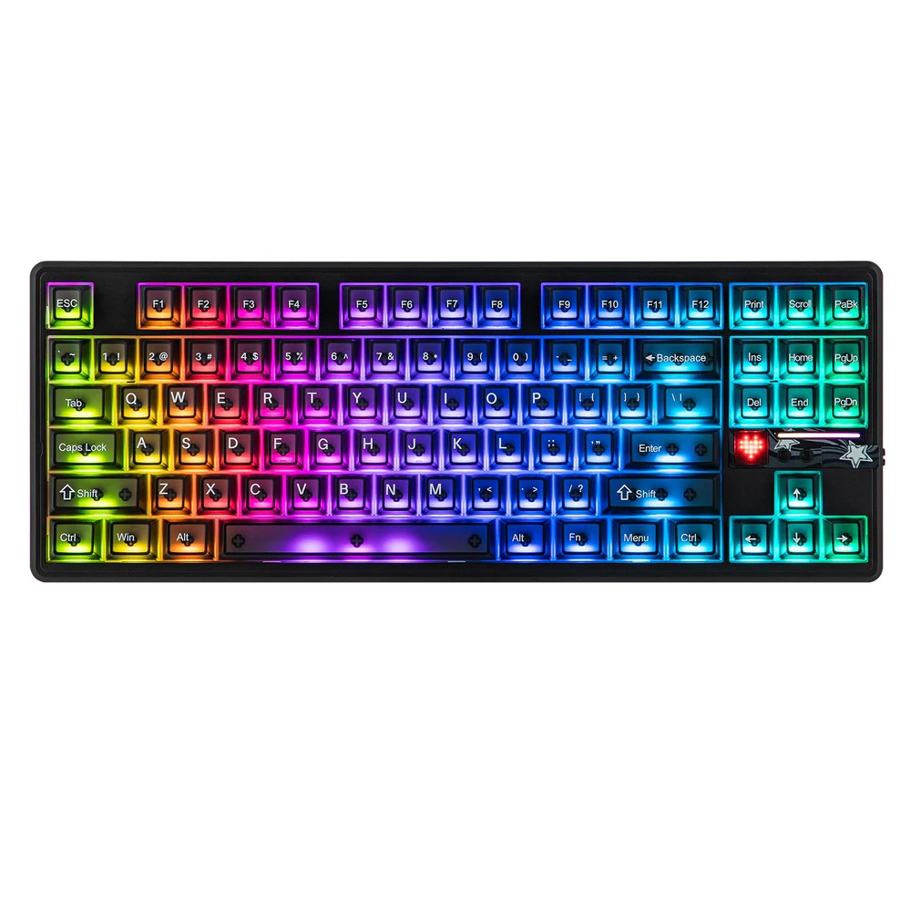 AULA F87 Pro V2 TKL Gasket-Mounted Wireless Gaming Black Frosted X3 Switchs