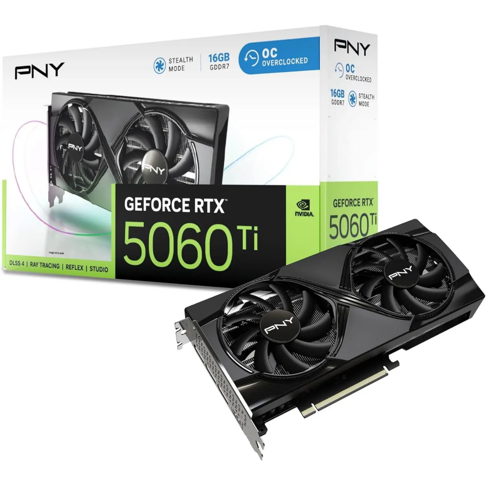 PNY GeForce RTX 5060 Ti 16GB Stealth OC Graphics Card