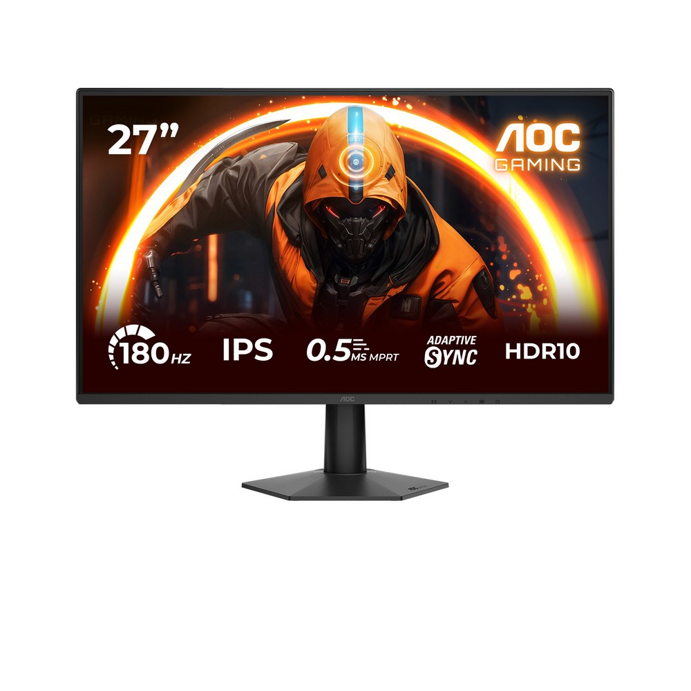 AOC 27G50F 23.8 Inch Gaming Monitor – Full HD IPS, 180Hz, 0.5ms MPRT, Adaptive Sync, HDR10, G-SYNC Compatible